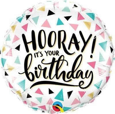 Ballon Mylar 18Po - Hooray It'S Your Birthday Party Shop