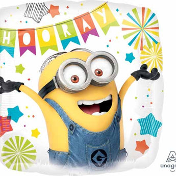 Ballon Mylar 18Po - Hooray Minions Party Shop