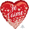 Anagram - Ballon Mylar 18Po - Je T'Aime (Coeur Rouge) - Party Shop