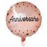 Santex - Ballon Mylar 18Po - Joyeux Anniveraire Rose Gold - Party Shop