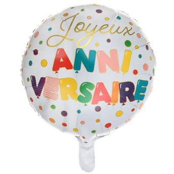 Ballon Mylar 18Po - Joyeux AnniversaireParty Shop