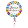 BLC - Ballon Mylar 18Po - Joyeux Anniversaire - Party Shop