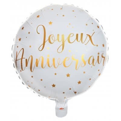Ballon Mylar 18Po - Joyeux Anniversaire OrParty Shop