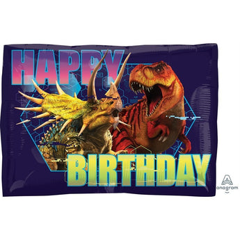 Ballon Mylar 18Po - Jurassic World (Happy Birthday) Party Shop