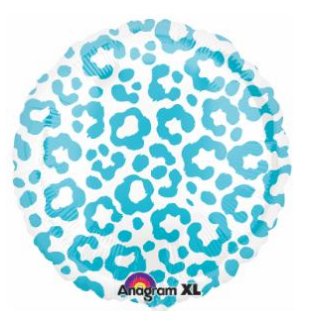 Ballon Mylar 18Po - Leopard Bleu Party Shop