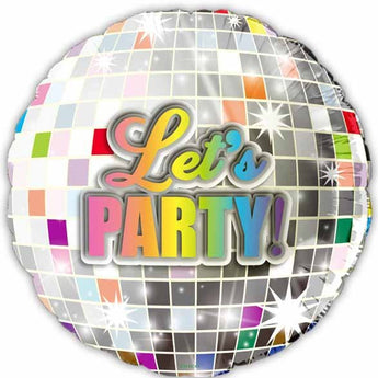Ballon Mylar 18Po- Let'S Party Disco - Party Shop
