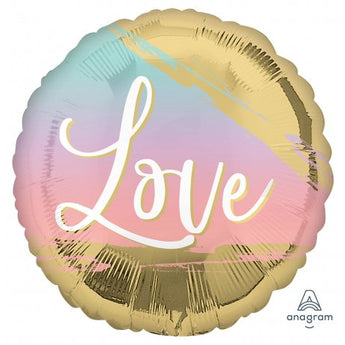 Ballon Mylar 18Po - Love - Or Et Pastel Party Shop