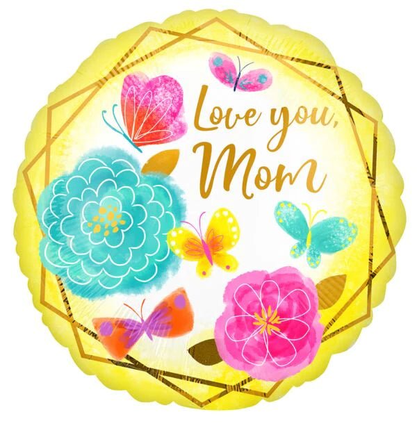 Ballon Mylar 18Po - Love You Mom Party Shop