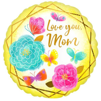 Ballon Mylar 18Po - Love You Mom Party Shop