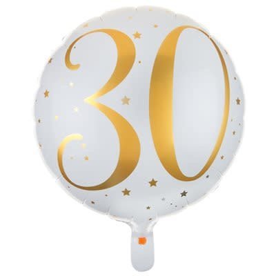 Ballon Mylar 18Po Or - 30 Ans Party Shop