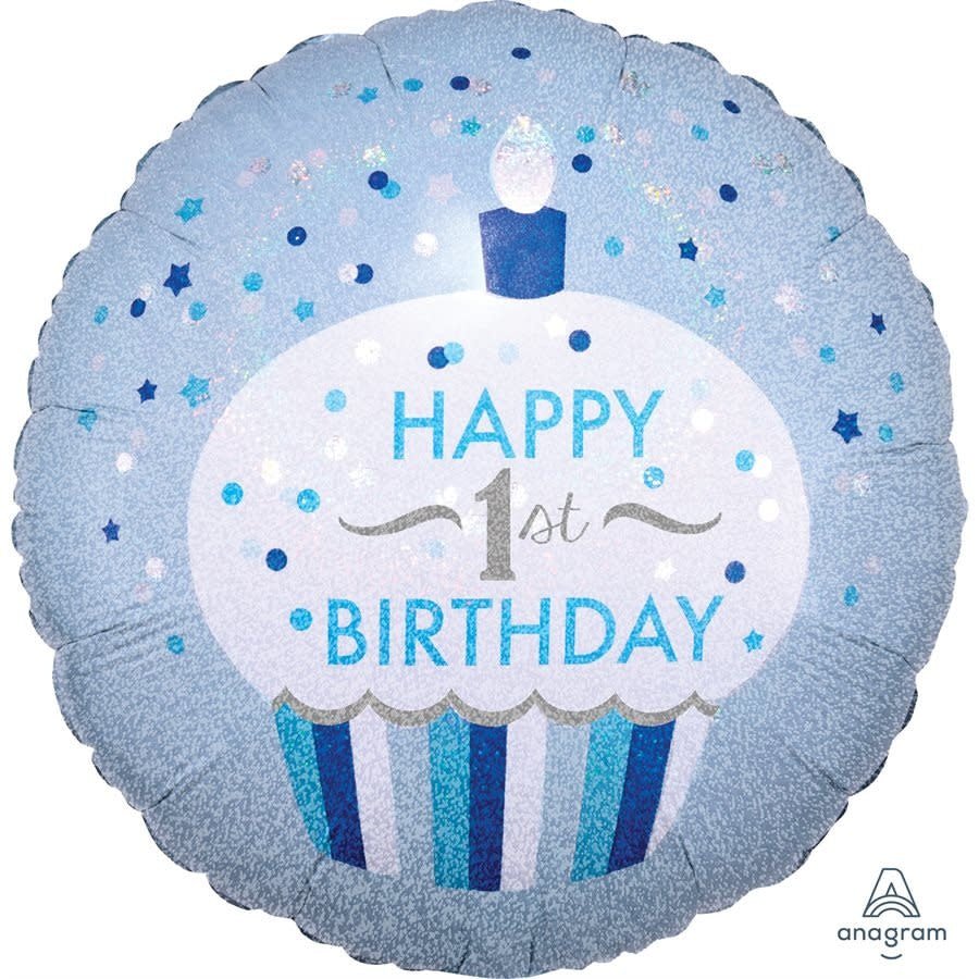 Ballon Mylar 18Po - Petit Gateau Bleu 1 An Party Shop