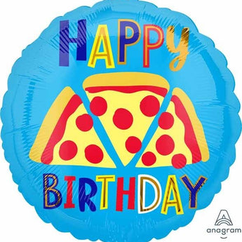 Ballon Mylar 18Po - Pizza Happy Bday Party Shop