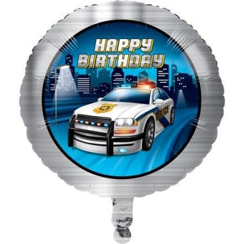 Ballon Mylar 18Po - Police Happy Birthday Party Shop