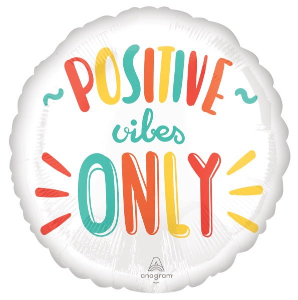 Ballon Mylar 18Po - Positive Vibes Only Party Shop