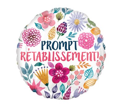 Ballon Mylar 18Po - Prompt Rétablissement Party Shop