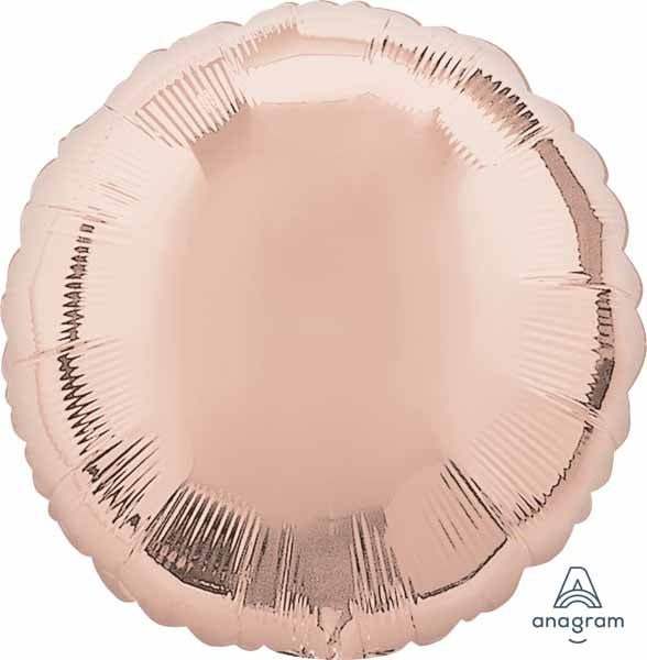 Ballon Mylar 18Po Rond - Rose Gold Party Shop