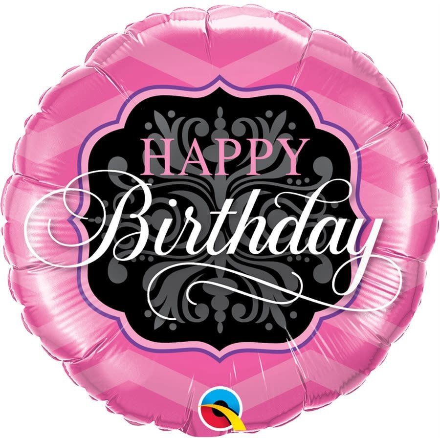 Ballon Mylar 18Po - Rose Happy Birthday Party Shop