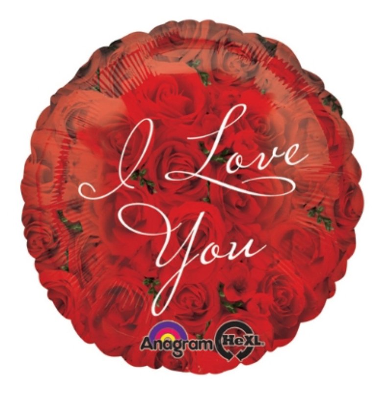 Ballon Mylar 18Po - Roses " I Love You" Party Shop