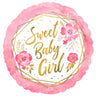 Anagram - Ballon Mylar 18Po - Sweet Baby Girl Floral - Party Shop