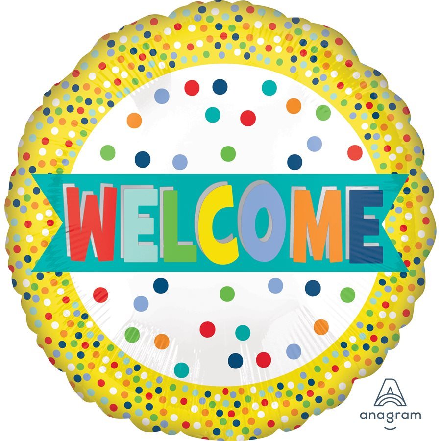 Ballon Mylar 18Po Welcome Party Shop