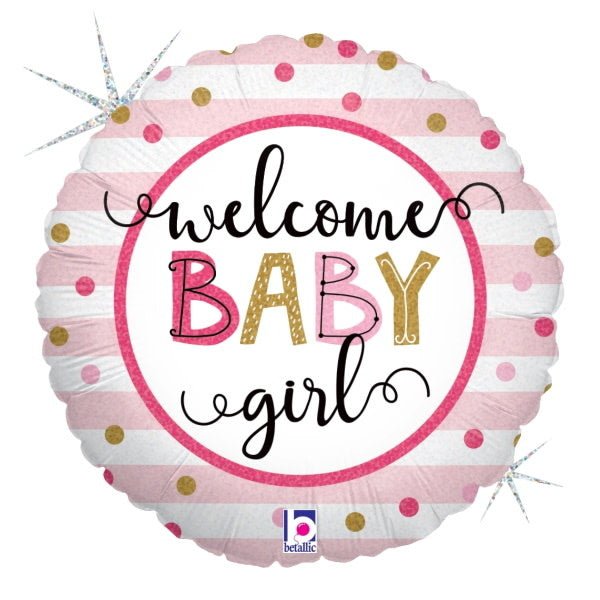 Ballon Mylar 18Po - Welcome Baby Girl Party Shop