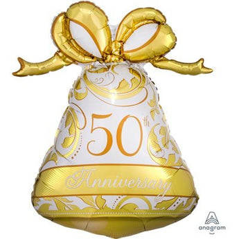 Ballon Mylar 27Po - Cloche 50E Anniversaire De Mariage Party Shop