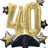 Anagram - Ballon Mylar  À L'Air 20Po De Haut (40 Ans) - Party Shop