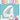 Unique - Ballon Mylar Centre De Table - Chiffre 4 Argent - Party Shop