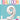 Unique - Ballon Mylar Centre De Table - Chiffre 9 Argent - Party Shop