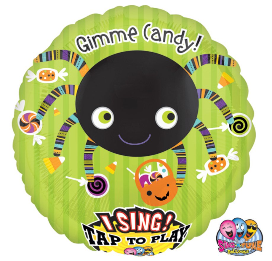 Ballon Mylar Chantant - Halloween "Gimme Candy" Party Shop