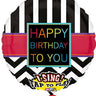 Anagram - Ballon Mylar Chantant - Happy Birthday (Chevrons) - Party Shop