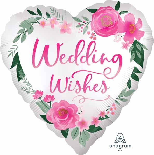 Ballon Mylar Coeur - Wedding Wishes Party Shop