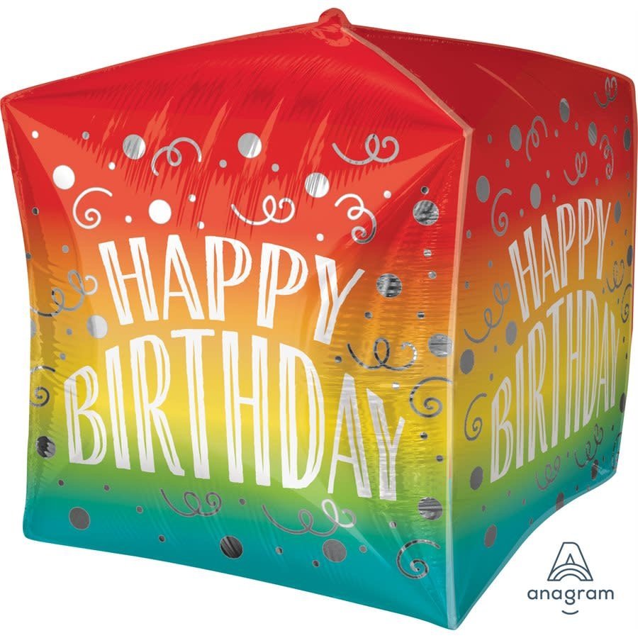 Ballon Mylar Cubez - Happy Birthday Party Shop