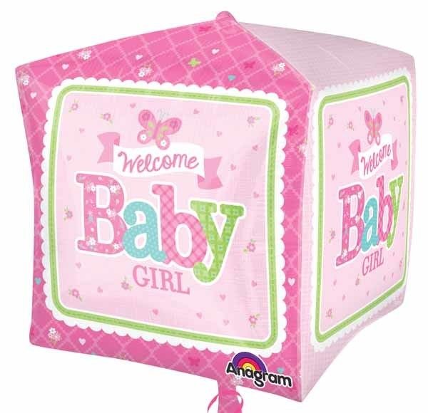 Ballon Mylar Cubez - Papillon Baby Girl Party Shop