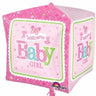 Anagram - Ballon Mylar Cubez - Papillon Baby Girl - Party Shop