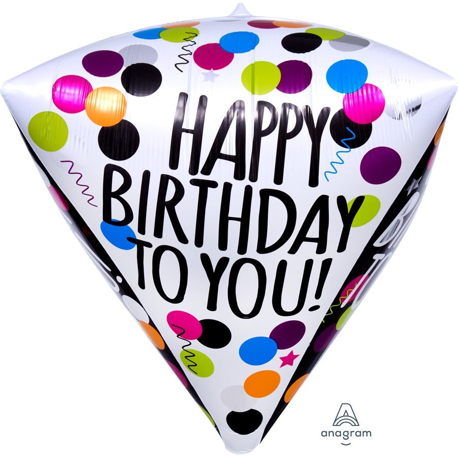 Ballon Mylar Diamondz - Happy Birthday To You Party Shop