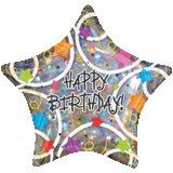 Ballon Mylar Étoile 18 Po - Happy Birthday Étoile Party Shop