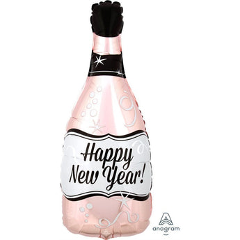 Ballon Mylar Jr Shape - Bouteille Champagne Rose Gold (Happy New Year) Party Shop