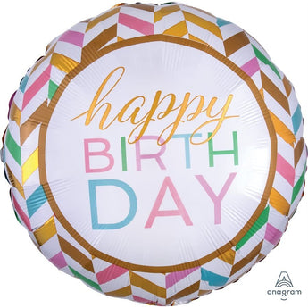 Ballon Mylar Jumbo - Happy Birthday Pastel Party Shop