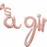 Anagram - Ballon Mylar Lettre Scrypt À L'Air - It'S A Girl (Rose Gold) - Party Shop