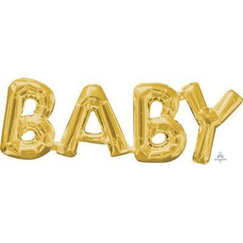 Ballon Mylar Lettres Scrypt À L'Air - Baby Or Party Shop