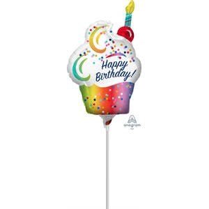 Ballon Mylar Mini Shape - Cupcake (Happy Birthday) Party Shop