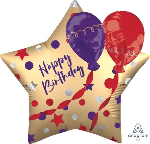 Ballon Mylar Multi Shape - Happy Birthday - Etoile Party Shop