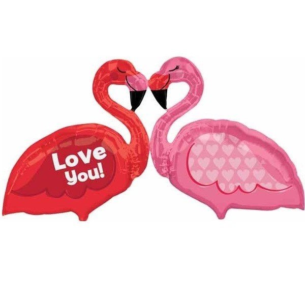 Ballon Mylar Multishape - Flamants (I Love You) Party Shop