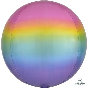 Ballon Mylar Orbz - Arc En Ciel Pastel Party Shop