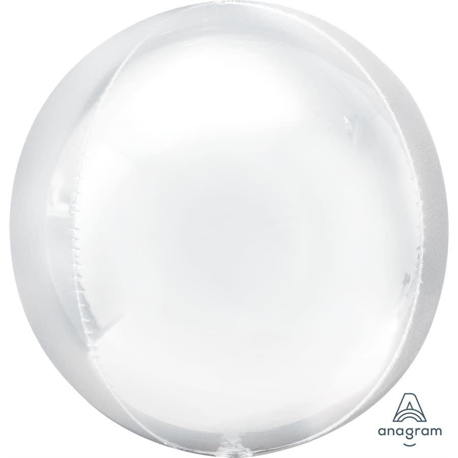 Ballon Mylar Orbz Blanc Party Shop