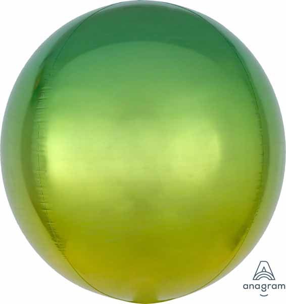 Ballon Mylar Orbz - Dégradé Jaune & Vert Party Shop