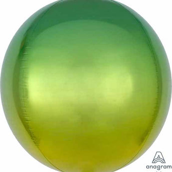 Ballon Mylar Orbz - Dégradé Jaune & Vert Party Shop