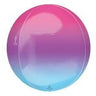 Anagram - Ballon Mylar Orbz - Dégradé  Violet Et Bleu - Party Shop