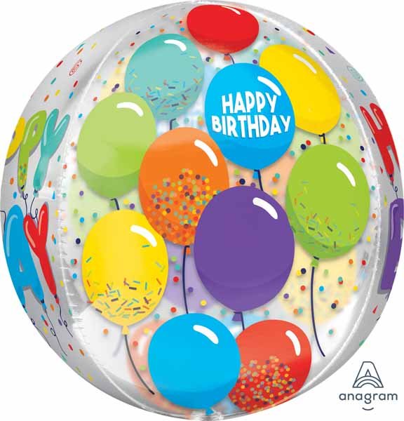 Ballon Mylar Orbz - Happy Bday Party Shop